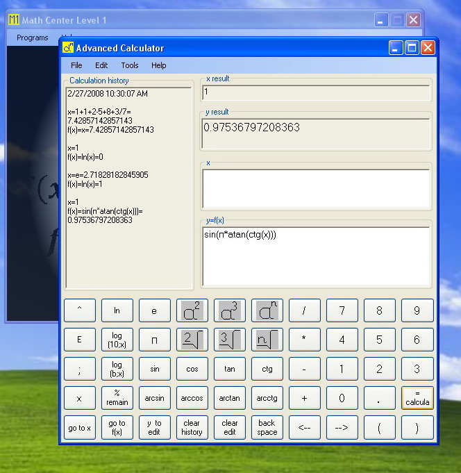 Advanced Calculator in XP