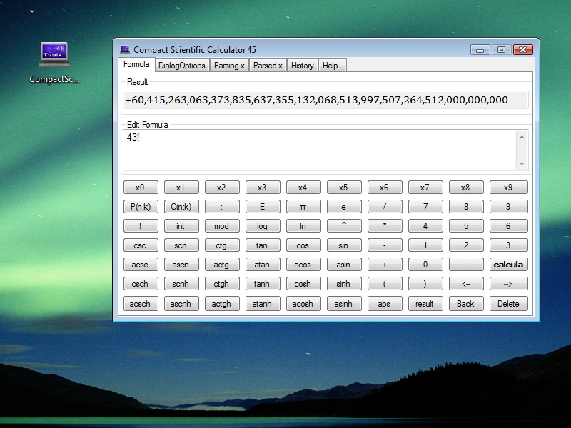 Compact Scientific Calculator 45 in Vista