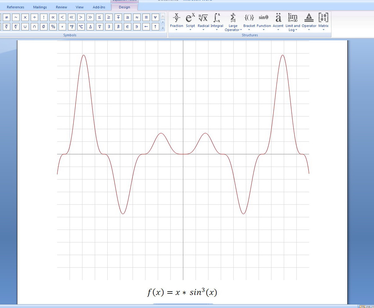 Graph in MS Word