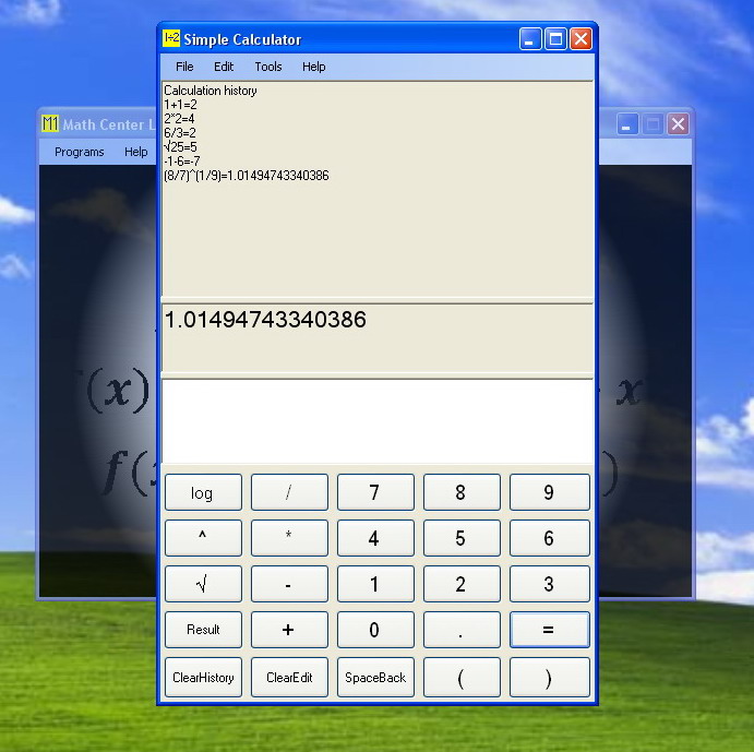 Simple Calculator in XP