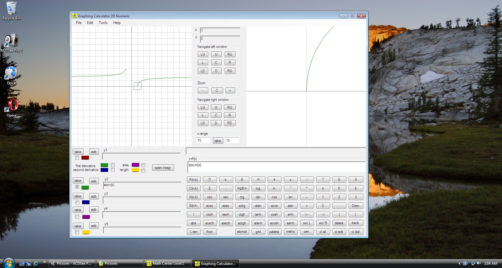 Graphing Calculator 2D Numeric