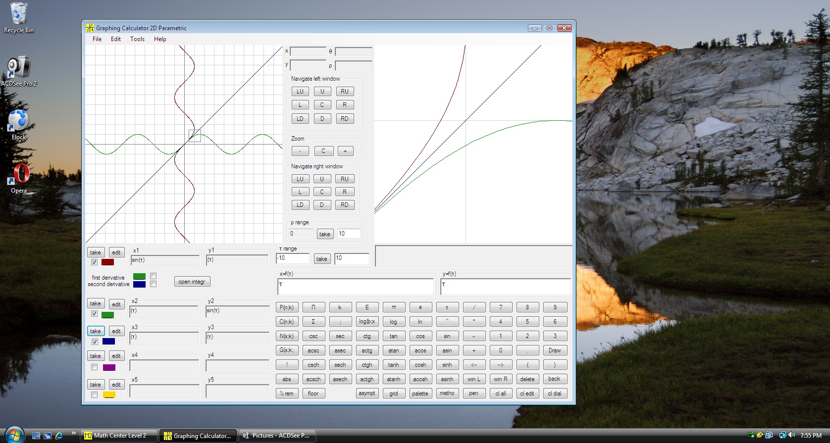 Graphing Calculator 2D Parametric