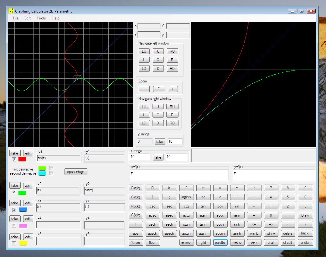 Graphing Calculator 2D Parametric