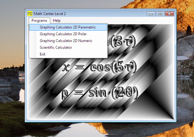Math Center Level 2 Menu